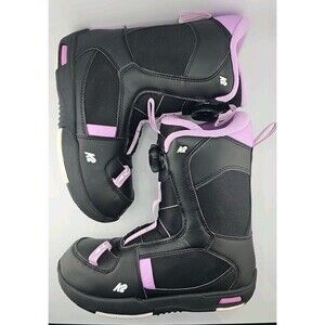 K2 Lil Kat Boa Kids Girls Black Purple Snowboard Boots Size US 3, UK 2, EUR 34.5